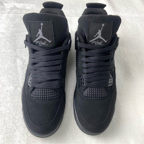 Men's All-black Classic Shoes Sneakers-Retro 4 Black Cat Edition 2020 - Picture 2 of 7